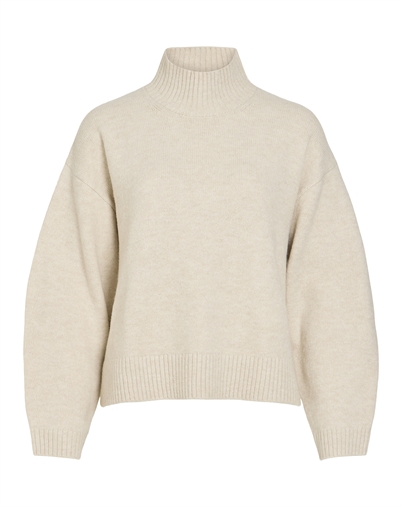 Vila - VISia High Neck Pulover Strik - Birch